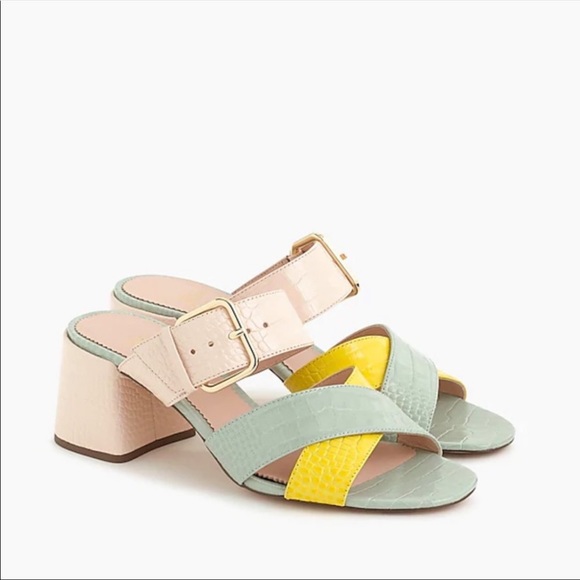 J. Crew “Penny” Croc Embossed Slides - Picture 1 of 5